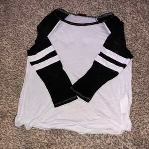 Black & White Baseball Tee